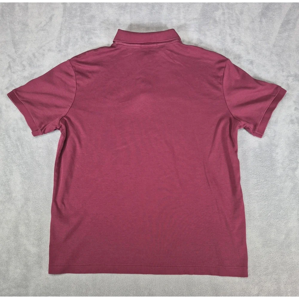 Polo Ralph Lauren Mens Classic Fit Polo Shirt Medium Burgundy Red Short Sleeve